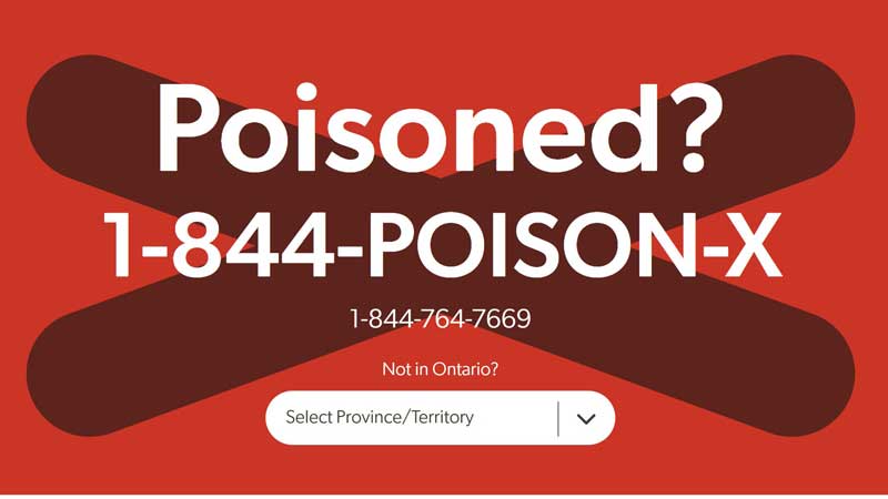 Canada Launches New Toll-Free 1-844 POISON-X Number for Poison Centres