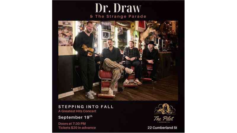 Upcoming Event:  🎻🎵 Sept. 19th — Dr. Draw’s Greatest Hits Show Comes to The Pilot