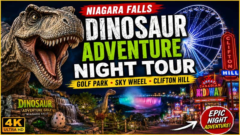 2025 🦖 Dinosaur Night Tour at Niagara Falls