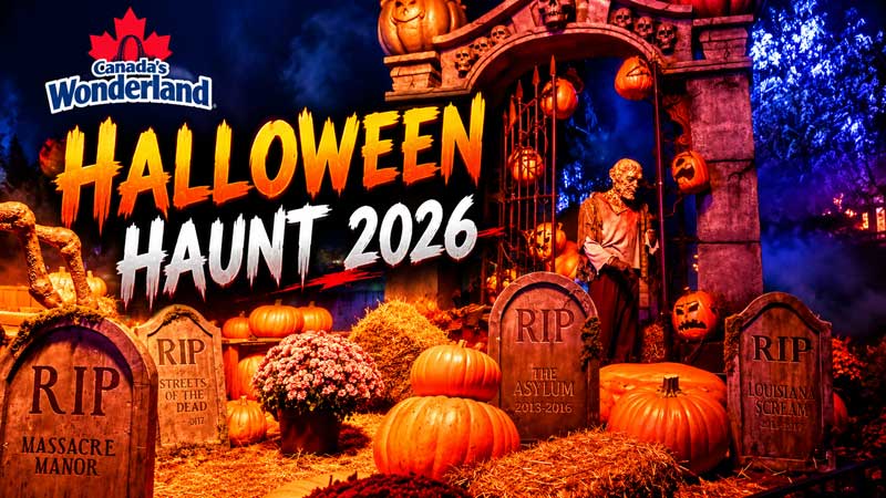 2026👻Inside Halloween Haunt: Monsters, Mazes & Scary Night Rides 🎃 Canada’s Wonderland 💀| (4K 60p HDR, Images)